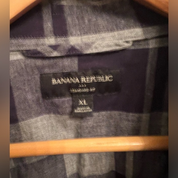 Banana Republic Long Sleeve Button Down Plaid Shirt size XL Perfect Condition - Picture 2 of 3